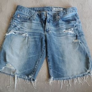 AG distressed Denim Shorts